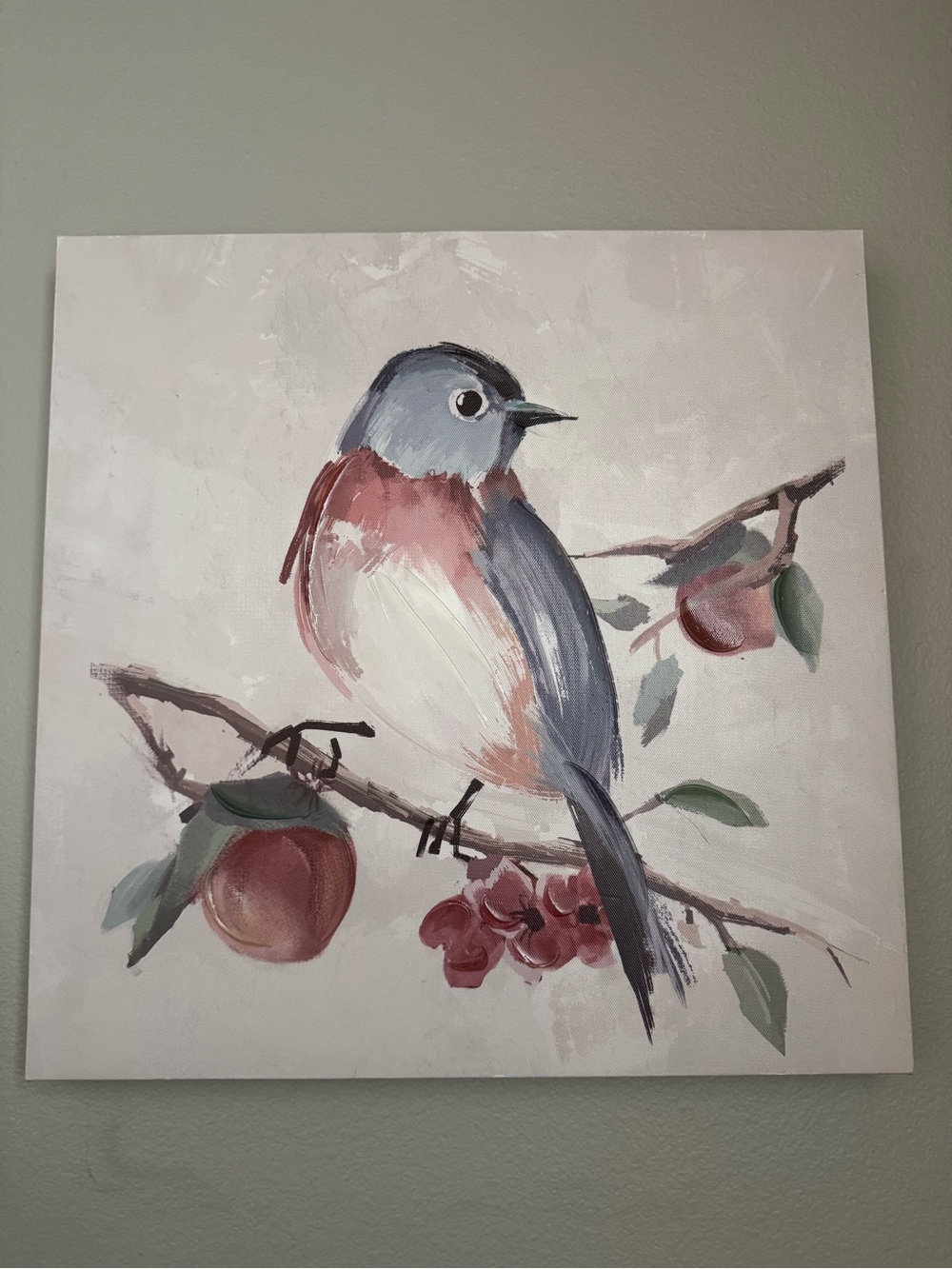 Blue Bird Canvas Wall Art - Bird Decor